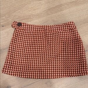 Stylish Houndstooth Minj Skirt